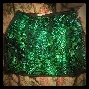 Sequin embellished mini skirt